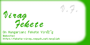 virag fekete business card